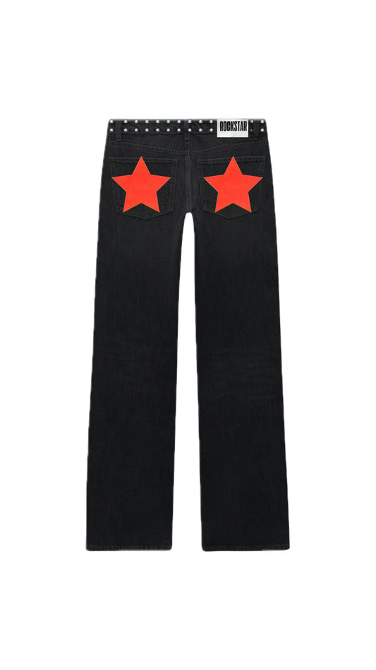 JEANS LOW RISE RED STAR