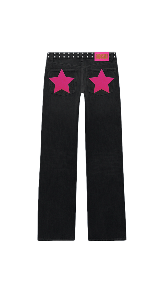 JEANS LOW RISE FUCSIA
