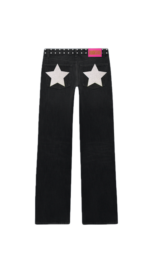 JEANS LOW RISE SHINY FUCSIA
