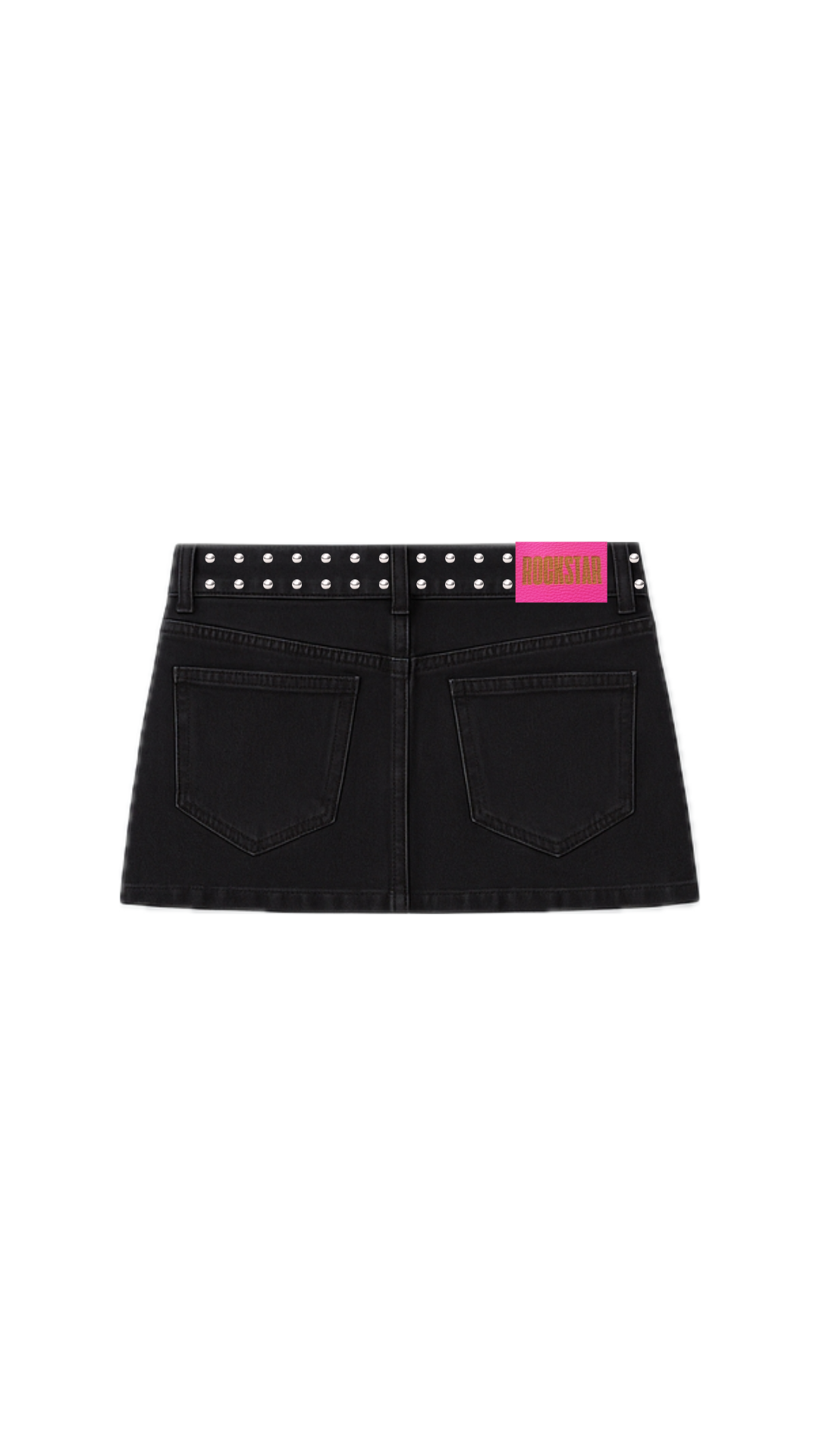 MINI DE TIRO BAJO TACHAS FUCSIA