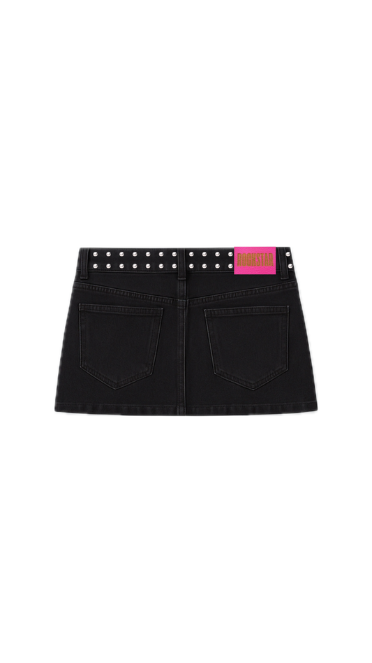 MINI DE TIRO BAJO TACHAS FUCSIA
