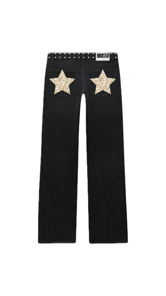 JEANS LOW RISE PRINT