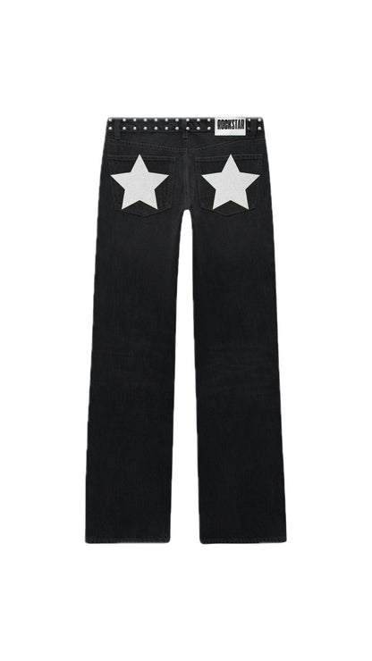 JEANS LOW RISE SHINY