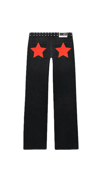 JEANS LOW RISE RED STAR