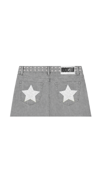 MINI DE TIRO BAJO GRIS PLATEADA