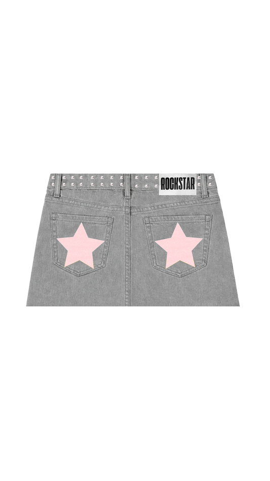 MINI DE TIRO BAJO GRIS ROSA