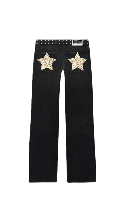 JEANS LOW RISE PRINT